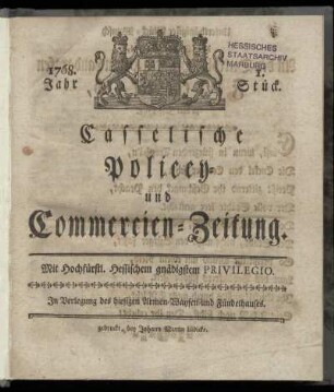 1. Stueck. 1768