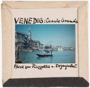 Venedig: Canale Grande, Blick zur Piazetta und Dogenplast (Foto 1944)