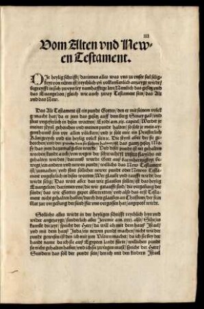 Vom Alten und Newen Testament.