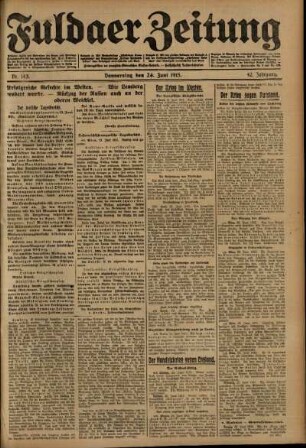 Ausgabe vom Donnerstag, den 24. Juni 1915.