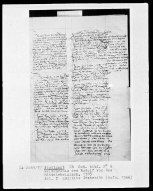 Weltchronik des Rudolf von Ems —