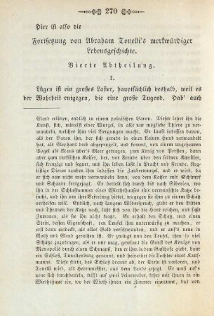 Fortsetzuung von Abraham Tonelli's merkwürdiger Lebensgeschichte
