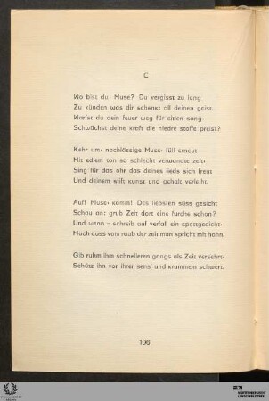 C: Wo bist du · Muse? Du vergisst zu lang