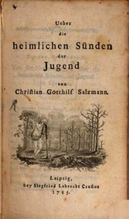 Über die heimlichen Sünden der Jugend