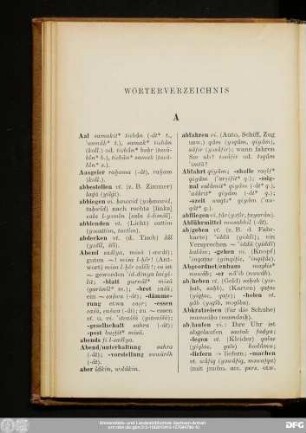 Wörterverzeichnis
