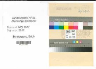 Entnazifizierung Erich Schuergens , geb. 00.00.0000 (Polizist)
