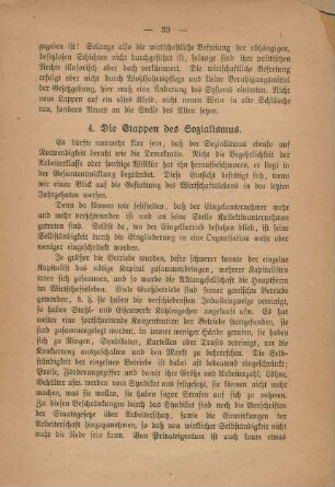 4. Die Etappen des Sozialismus