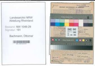 Entnazifizierung Ottomar Bachmann , geb. 05.01.1897 (Beamter)