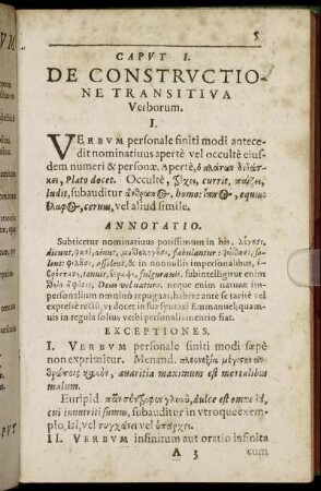 Caput I. De Constructione Transitiva Verborum.
