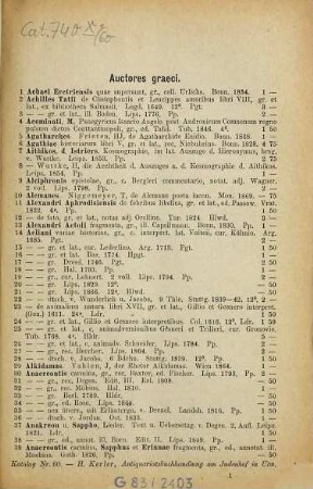 Antiquarischer Katalog von Heinrich Kerler, 60