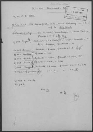 Oberaspach: Visitationsbericht mit Pfarrbericht 1955