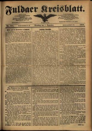 Ausgabe vom Dienstag, den 07. November 1905.