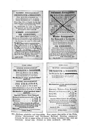 283. Time-table of the New York and Harlem road. - Sm. B. T. Amer. 1847