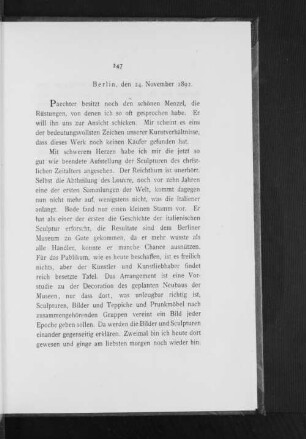 Berlin, den 24. November 1892.