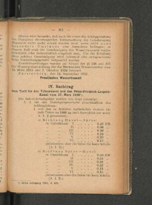 IV. Nachtrag