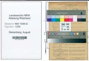 Entnazifizierung August Giesenberg , geb. 27.05.1899 (Werkzeugmacher)