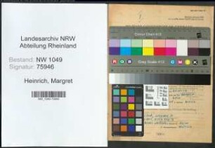 Entnazifizierung Margret Heinrich , geb. 06.01.1920 (Arzthelferin)