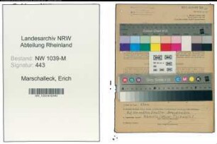 Entnazifizierung Erich Marschalleck , geb. 27.03.1902 (Schlosser)