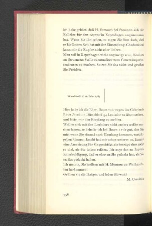Wandsbeck, den 11. Februar 1783