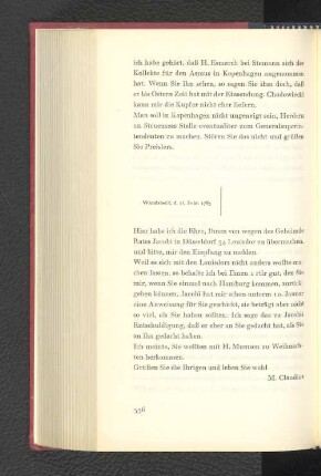 Wandsbeck, den 11. Februar 1783