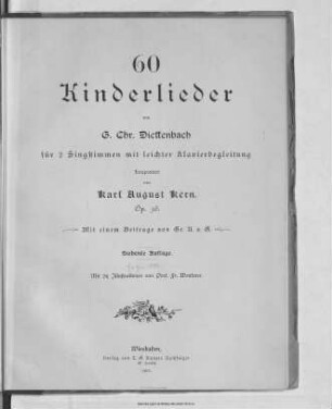 60 Kinderlieder : Für 2 Singstimmen mit leichter Klavierbegleitung