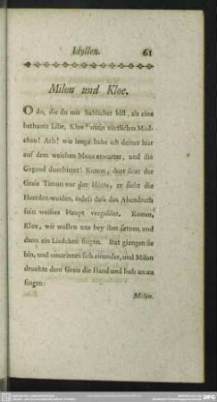 Milon und Kloe