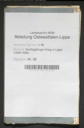Spanische Schutzbriefe (Abschrift) für die Grafschaft Lippe und Lipperode