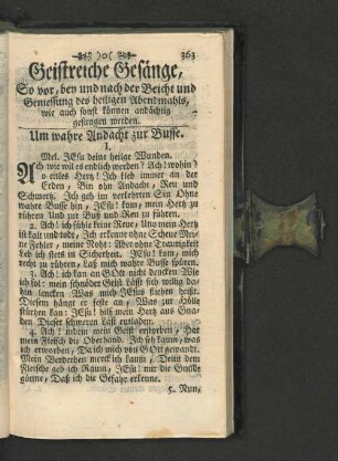 Geistreiche Gesänge, ...