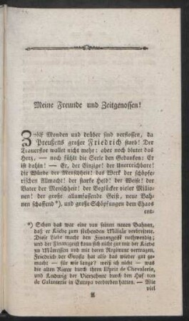 Meine Freunde und Zeitgenossen!