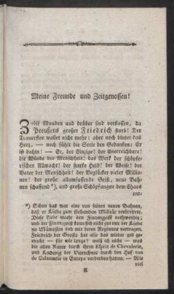 Meine Freunde und Zeitgenossen!