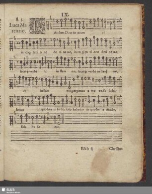IX. Luca Marenzio: Laudum Deus tuarum