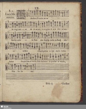 IX. Luca Marenzio: Laudum Deus tuarum