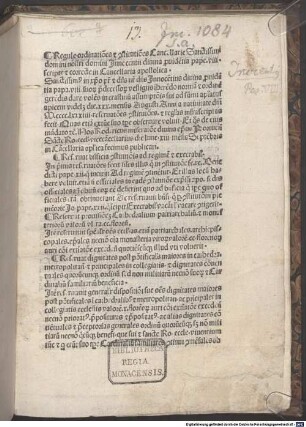 Regulae cancellariae apostolicae : Rom, 1488.02.19