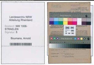 Entnazifizierung Arnold Boumans , geb. 27.12.1896 (Buchdrucker)
