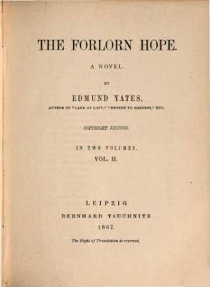 The forlorn hope : a novel. 2