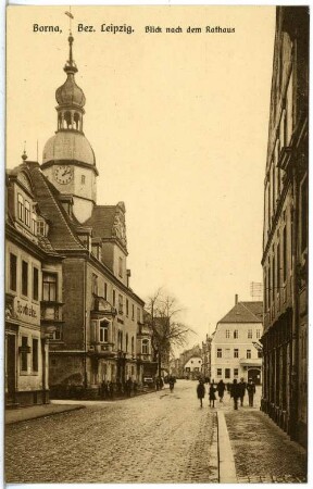 Borna. Blick nach dem Rathaus