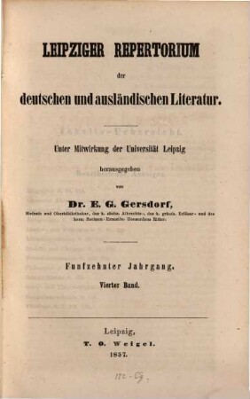 Leipziger Repertorium der deutschen und ausländischen Literatur. 60. 1857 = Jg. 15, Bd. 4 = Bd. 94