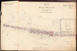 Ausbau der Berliner Stadtbahn Schinkelwettbewerb 1905: Erweiterung Bahnhof Alexanderplatz. Lageplan