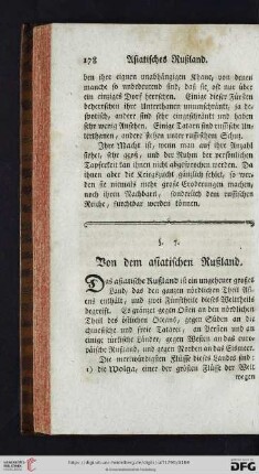 §. 7: Von dem asiatischen Rußland