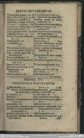 Index III. Verborum & Formularum