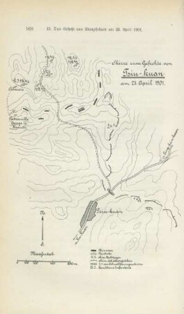 Skizze zum Gefechte von Tsiu-kuan am 23. April 1901