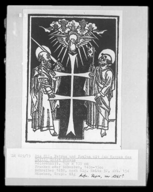 Die Heiligen Petrus und Paulus mit dem Wappen des Heilig Geist Orden
