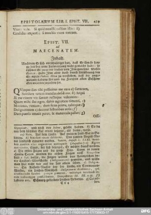 Epist. VII. ad Maecenatem.