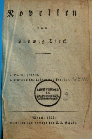 Novellen, 1.. Die Reisenden