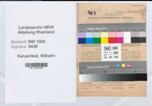 Entnazifizierung Wilhelm Karuschkat, geb. 05.06.1907 (Angest.)