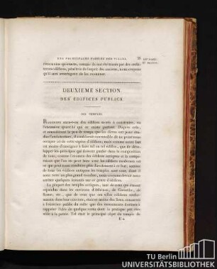 Deuxieme Section des édifices publics.