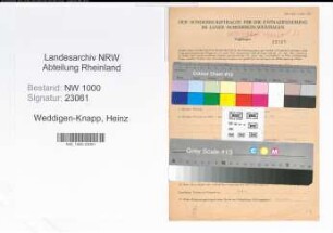 Entnazifizierung Heinz Von Weddigen-Knapp, geb. 22.03.1915 (Prokurist)