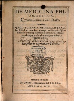 De medicina philosophica