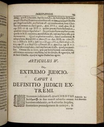 Articulus IV. De Extremo Judicio.