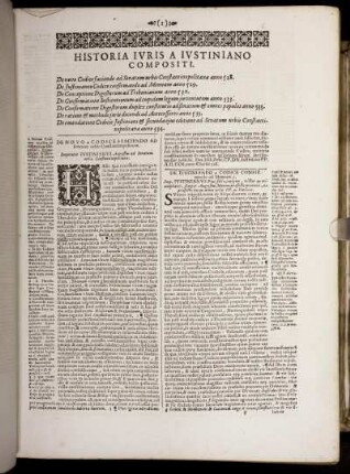 Historia Iuris A Iustiniano Compositi.